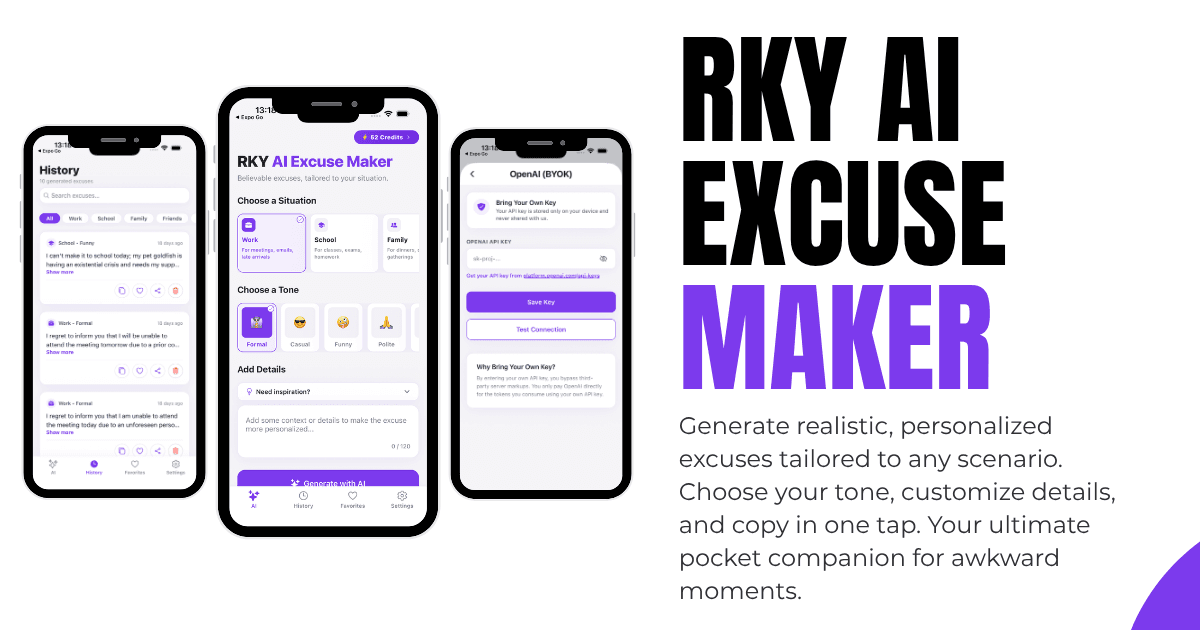 RKY AI Excuse Maker featured