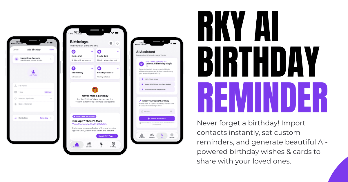 RKY AI Birthday Reminder featured